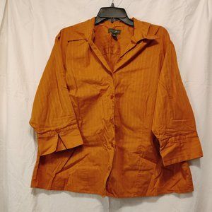 COPY - Excellent condition! Womens button-down shirt orange size 2X